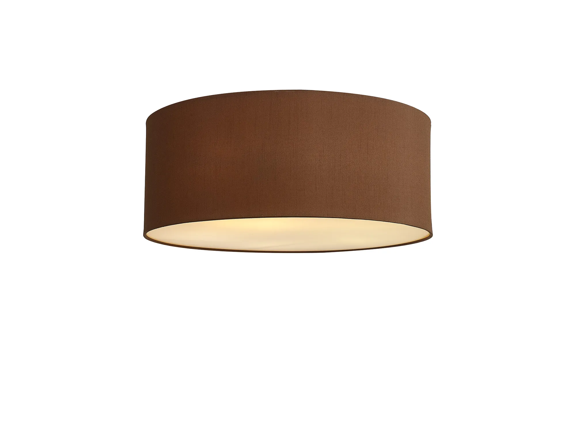 DK0644  Baymont 50cm Flush 5 Light Raw Cocoa/Grecian Bronze; Frosted Diffuser